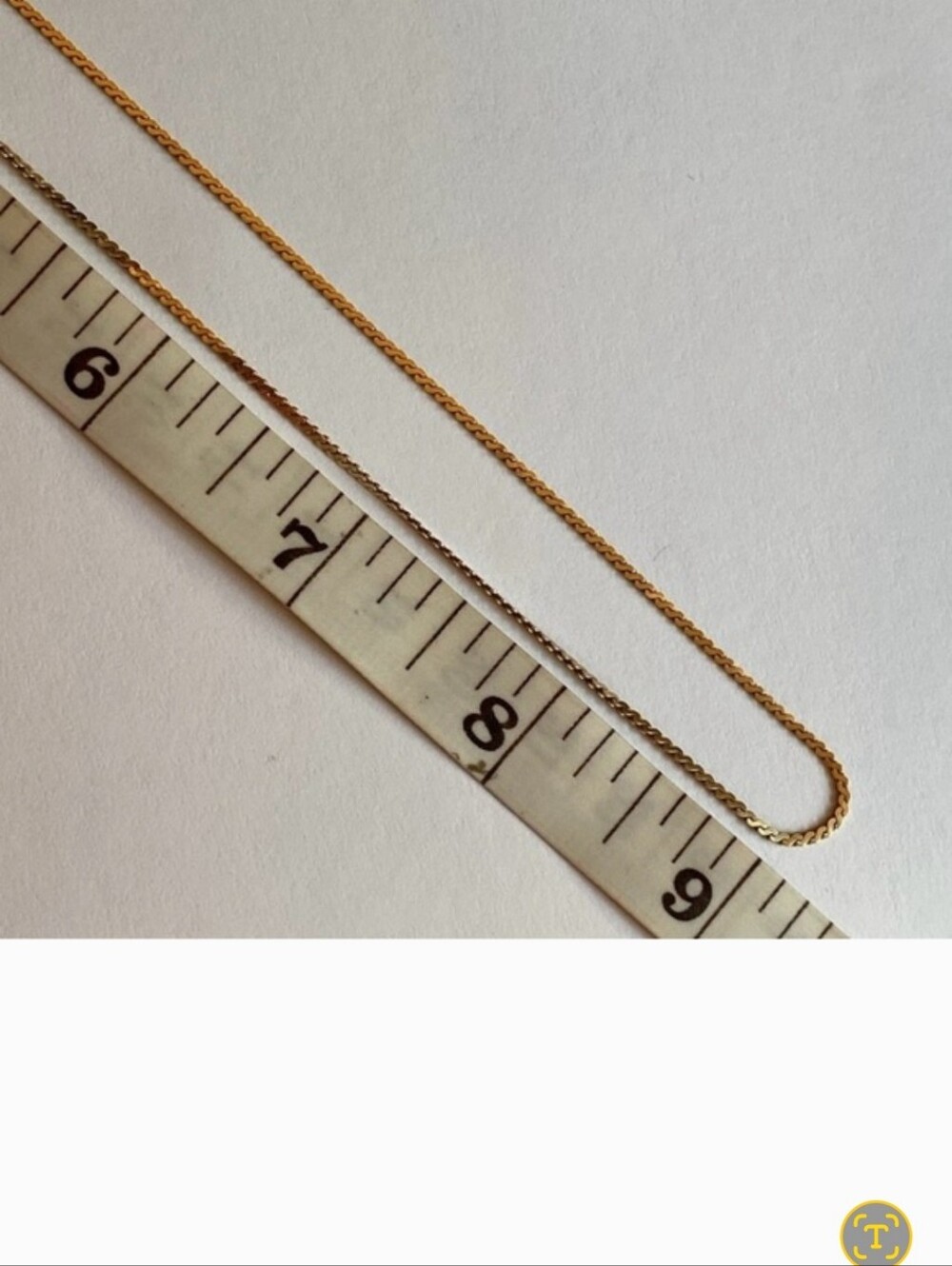 Women’s Serpentine Flat Curb Chain Necklace - 14k Solid Gold - Picture 7 of 11